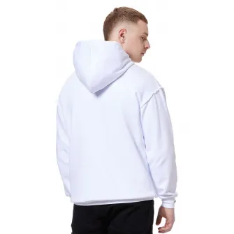 HAMZA, Hanorac lejer cu imprimeu grafic, Negru, Alb, XL