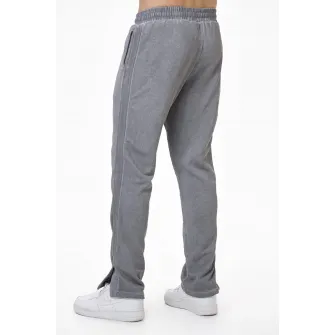HAMZA, Pantaloni de trening cu croiala lejera si snur, Gri, S