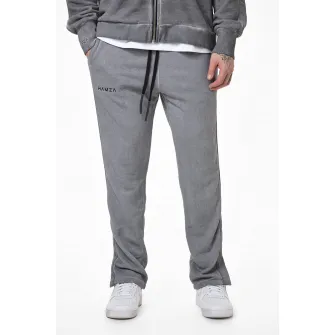 HAMZA, Pantaloni de trening cu croiala lejera si snur, Gri, S