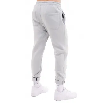HAMZA, Pantaloni sport cu croiala conica si snur de ajustare Feels, Gri deschis, XL