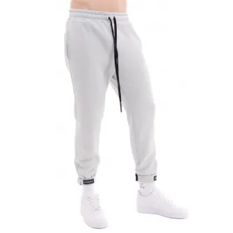HAMZA, Pantaloni sport cu croiala conica si snur de ajustare Feels, Gri deschis, XL