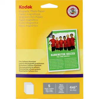 Hartie 4R High Gloss Magnetica Kodak 690g pachet 5 coli