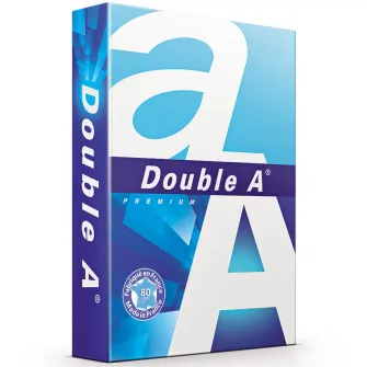 Hartie alba pentru copiator A4, 80g/mp, clasa A, Double A, 5 topuri/cutie, 500coli/top