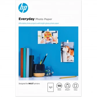 Hartie foto HP Everyday Glossy CR757A, 10 x 15cm, 100 coli