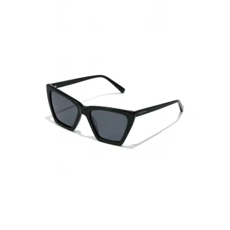 Hawkers, Ochelari de soare cat-eye unisex polarizati, Negru, 55-18-140