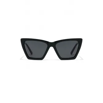 Hawkers, Ochelari de soare cat-eye unisex polarizati, Negru, 55-18-140
