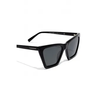 Hawkers, Ochelari de soare cat-eye unisex polarizati, Negru, 55-18-140