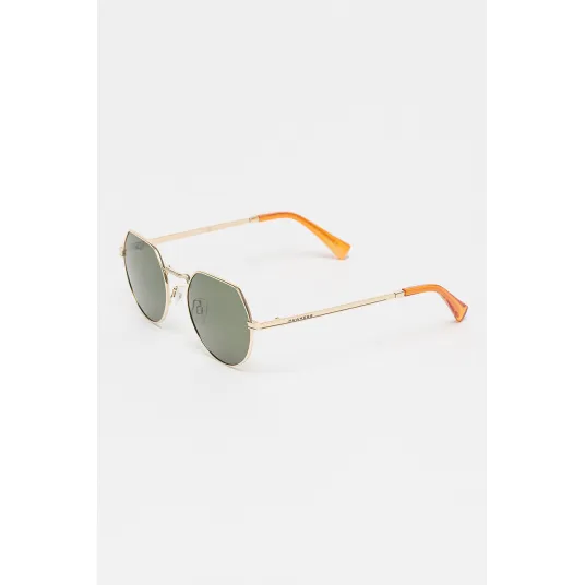 Hawkers, Ochelari de soare hexagonali unisex cu lentile polarizate Aure, Oranj, Auriu