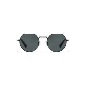 Hawkers, Ochelari de soare rotunzi unisex polarizati cu lentile uni, Negru, 52-19-140