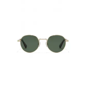 Hawkers, Ochelari de soare rotunzi unisex polarizati Moma, Auriu, Verde feriga, 50-20-140