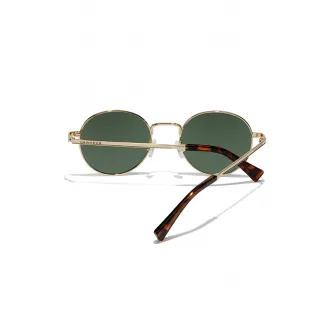 Hawkers, Ochelari de soare rotunzi unisex polarizati Moma, Auriu, Verde feriga, 50-20-140