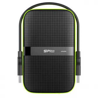 HDD extern portabil Silicon Power Armor A60, 2TB Shockproof/Water-resistant, USB 3.0, Negru