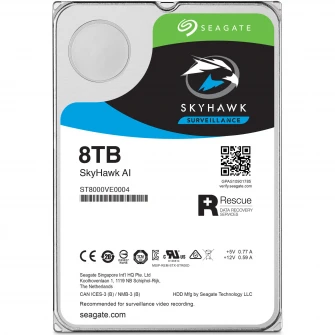HDD Seagate® SkyHawk™ AI, 8TB, 256MB cache, SATA-III