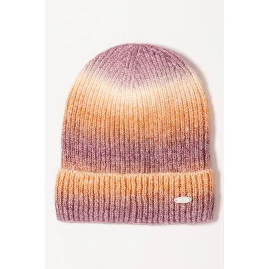 Heavy Tools, Caciula din tricot Pixie, Bej, Portocaliu stins, Violet prafuit, Marime Unica INTL