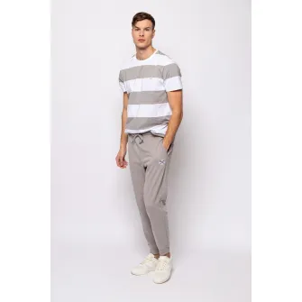 Heavy Tools, Pantaloni cu talie medie si snur Zector, Maro taupe deschis, L
