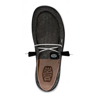 HEYDUDE, Mocasini cu talpa masiva Wendy Peak, Negru stins, 36