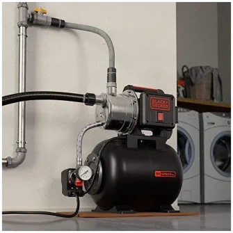 Hidrofor Black & Decker BXGP800XBE, 800 W, 19 l capacitate vas expansiune, 3 bar presiune maxima, 3500 l/h debit maxim, 8 m adancime absorbtie 1 m lungime cablu