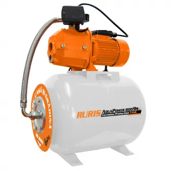 Hidrofor cu ejector RURIS Aquapower 8009S, 1.100 W, 50 l, debit 30 l/min, 55 m inaltime refulare, 25 m adancime absorbtie
