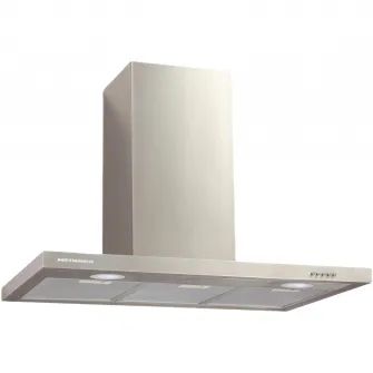 Hota incorporabila decorativa Heinner HDCH-690TSS, 1 Motor, Putere de absorbtie 589.5 m3/H, Lumina LED, 3 trepte de viteza, 90 cm, Inox