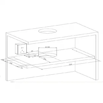 Hota incorporabila telescopica Heinner HTCH-440FS, Putere de absorbtie 325 mc/h, 1 motor, 60 cm, Inox