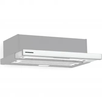 Hota incorporabila telescopica Heinner HTCH-490IX, 1 Motor, Putere de absorbtie 413.5 m3/H, Lumina LED, 90 cm, Inox