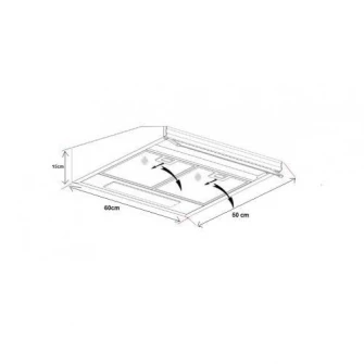 Hota traditionala Heinner CH-400, Putere de absorbtie 326.4 mc/h, 2 motoare, 60 cm, Alb