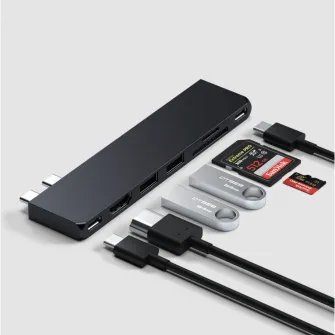 Hub Slim, Satechi, Negru