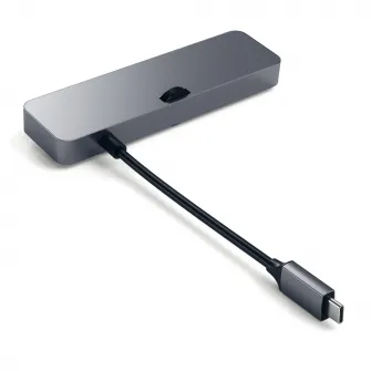 Зажимной концентратор Satechi Pro, алюминий, для iMac Intel 2017-2019 3x USB 3.0, MicroSD, серый космос