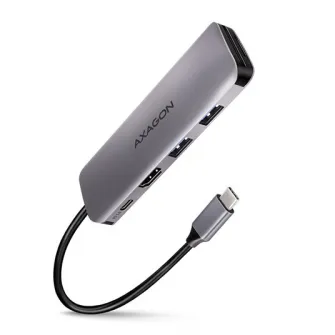 USB-хаб AXAGON HMC-5 Combo 5in1, кабель USB-C