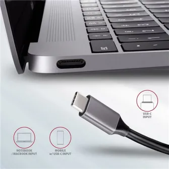USB-хаб AXAGON HMC-5 Combo 5in1, кабель USB-C