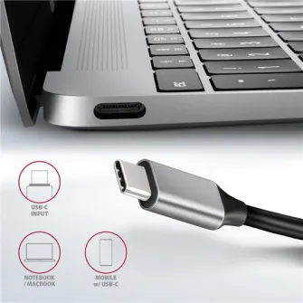 USB-концентратор AXAGON HMC-6GL Combo 6in1, кабель USB-C