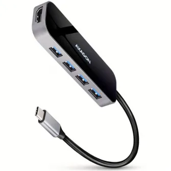 Hub USB AXAGON HMC-6H4A, Cablu USB-C