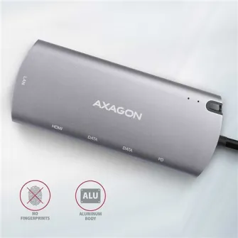 USB-концентратор AXAGON HMC-6M2 Combo 6in1, кабель USB-C