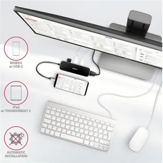 Hub USB AXAGON HMC-HCR3A, Cablu USB-C