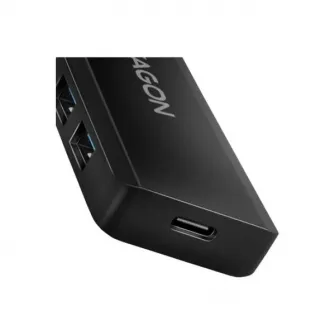 Hub USB Axagon HUE-C1C, 4x USB 3.2 Gen 1, 0.2m, USB-C, Negru