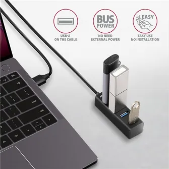 USB-хаб AXAGON HUE-M1AL, 4 порта USB-A 3.2 Gen1, кабель USB-A 1,2 м