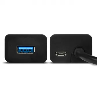 USB-концентратор Axagon HUE-S2BL, 4 порта USB3.0, кабель 1,2 м, зарядка через Micro USB