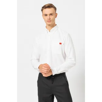 HUGO, Camasa slim fit cu buzunar pe piept Evito, Alb, L