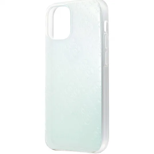 Чехол Husa Guess 3D с рельефным переливчатым покрытием для iPhone 12 Mini GUHCP12S3D4GIRBL, прозрачный