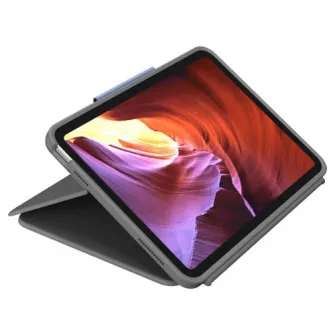 Husa cu tastatura Logitech Rugged Folio cu Smart Connector pentru iPad 10, US, Gri Oxford
