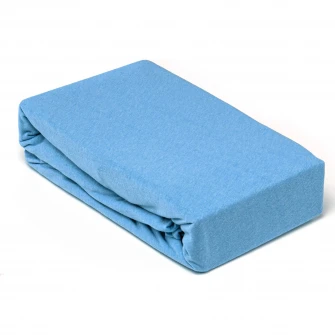 Husa de pat HomeStill, bumbac Jersey, 100x200cm, albastru