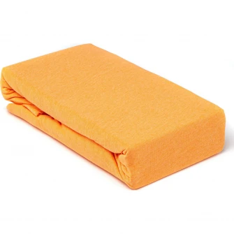 Husa de pat HomeStill, bumbac Jersey, 100x200cm, portocaliu