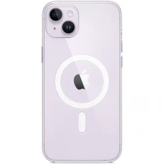 Husa de protectie Apple Clear Case with MagSafe pentru iPhone 14 Plus, Transparent