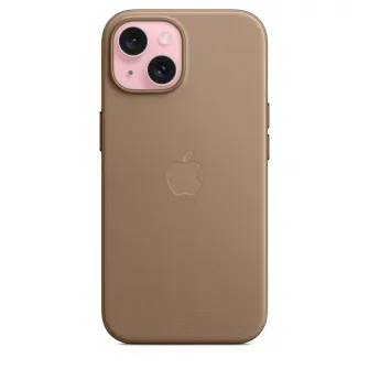Husa de protectie Apple FineWoven Case with MagSafe pentru iPhone 15, Taupe
