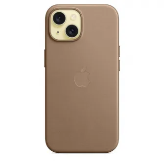 Husa de protectie Apple FineWoven Case with MagSafe pentru iPhone 15, Taupe