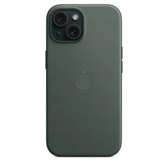 Husa de protectie Apple FineWoven Case with MagSafe pentru iPhone 15, Evergreen