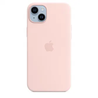 Защитный силиконовый чехол Apple с MagSafe для iPhone 14 Plus, розовый мел