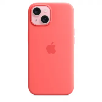 Husa de protectie Apple Silicone Case with MagSafe pentru iPhone 15, Guava