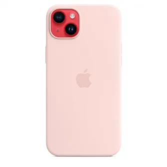 Защитный силиконовый чехол Apple с MagSafe для iPhone 14 Plus, розовый мел