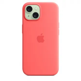 Husa de protectie Apple Silicone Case with MagSafe pentru iPhone 15, Guava